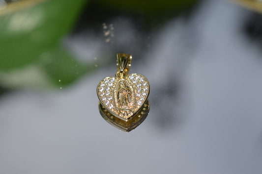 Virgencita Pendant heart